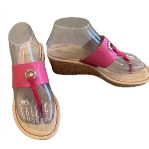 Liz Claiborne Lively Pink Wedge Sandals - Size 10 - NWOB!